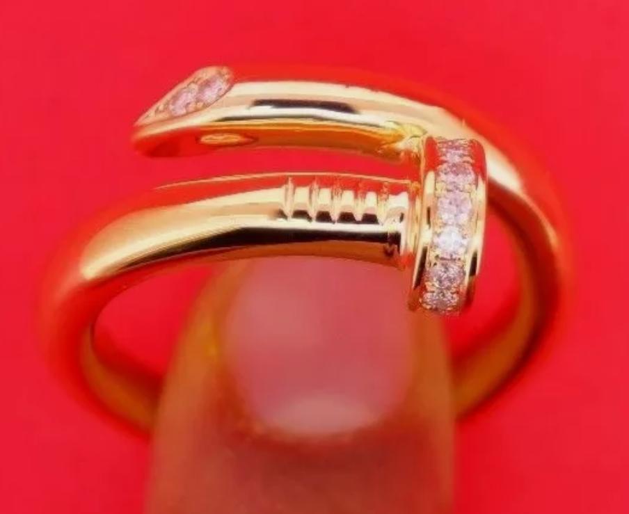 Mens Twisted Nail Ring 0.50 Carat Diamonds 10k Solid Yellow Gold Best
